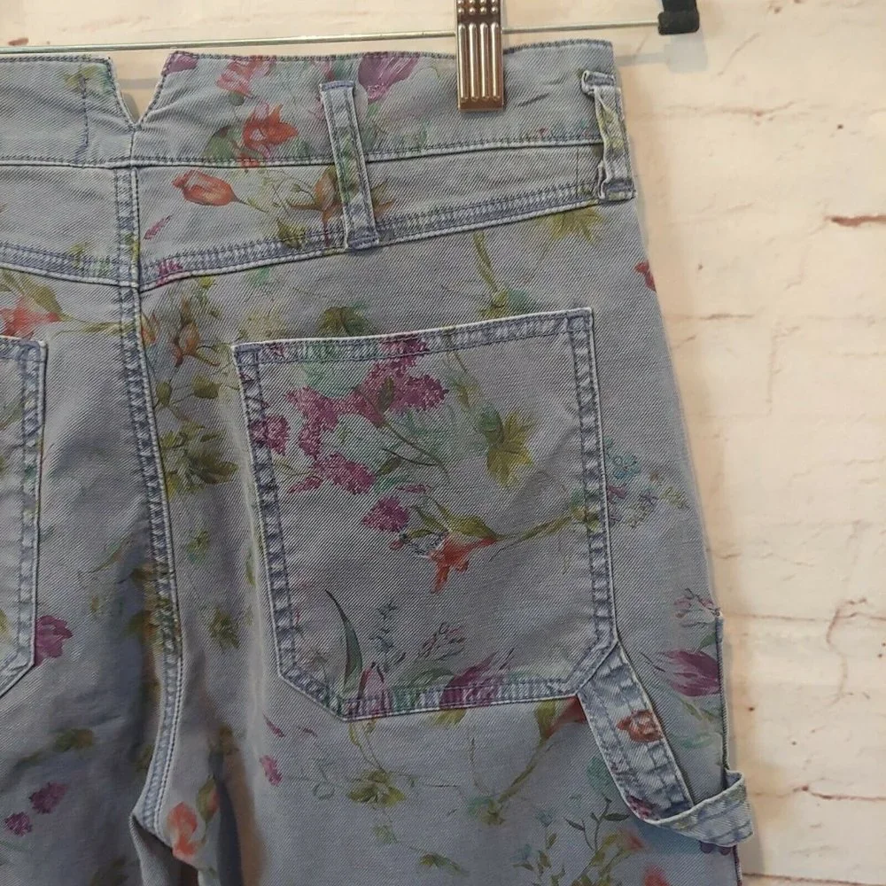 ❤️SOLD❤️Hudson Jeans Womens Size 27 The Leverage HR Ankle Cargo Pant Floral - Picture 7 of 8
